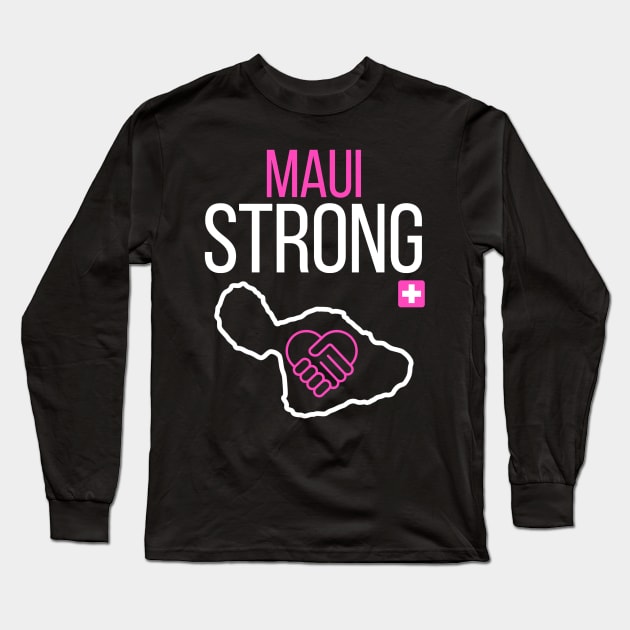 Pray for Maui Hawaii Strong design Long Sleeve T-Shirt by patelmillie51